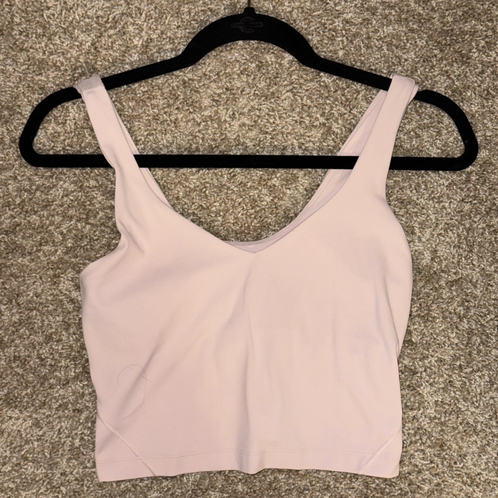 lululemon athletica Light Pink V-Neck Crop Tank